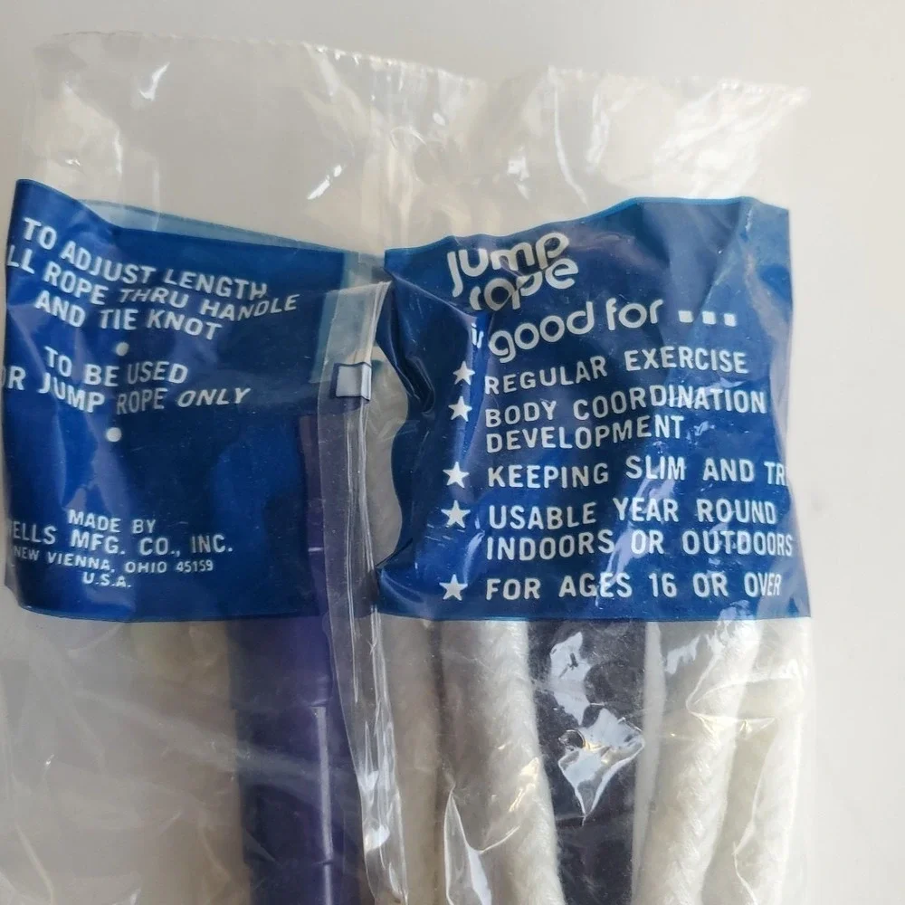 Vintage 1975 AMF Whitely Jump Rope NOS Sealed Wood handles Wells‎ Pro Jump lot 2